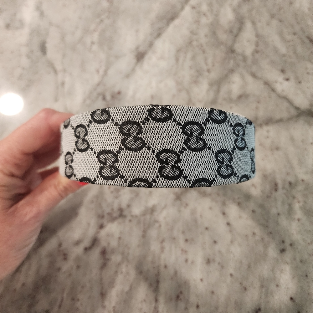 Upcycled Gucci fabric headband
